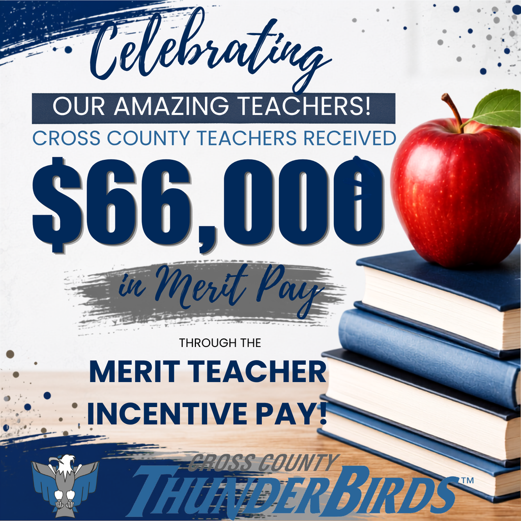 Graphic about teachers recieving $66,000 in Merit pay