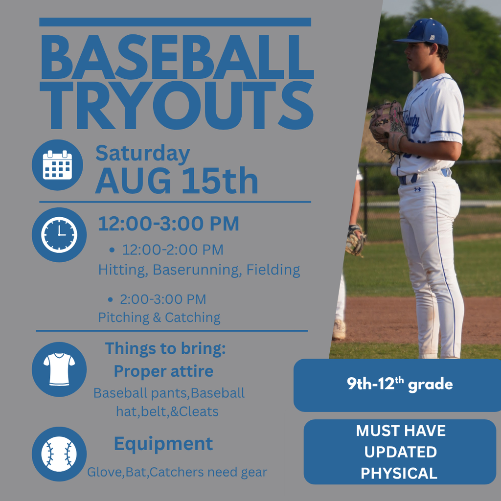 Baseball tryout graphic