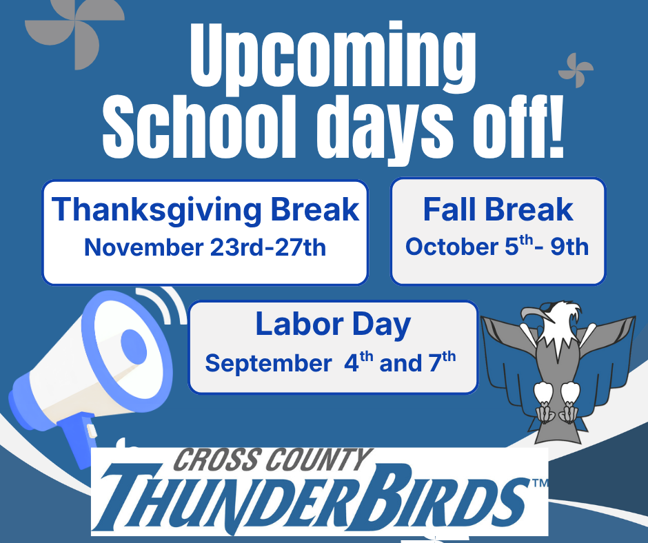 Upcoming Breaks Graphic