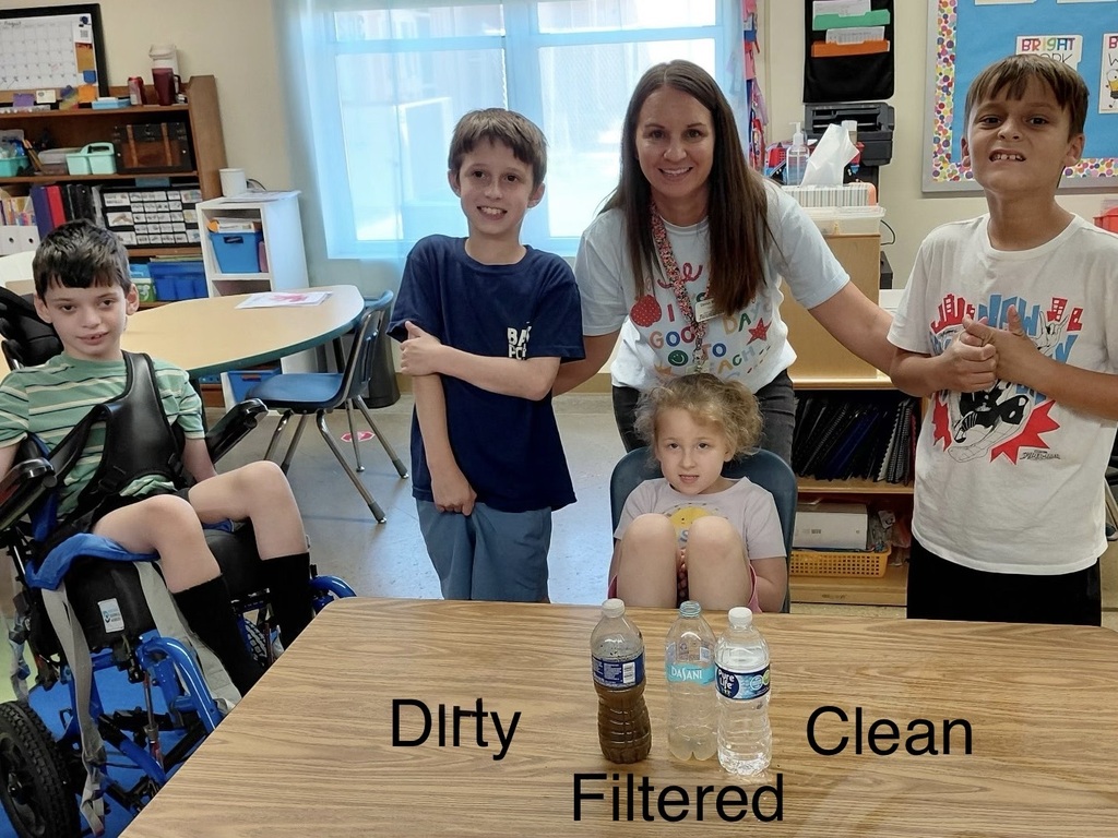 Students with water samples