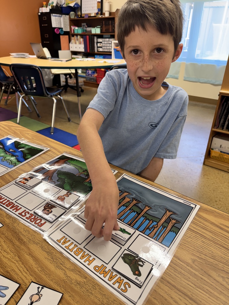 Student at table
