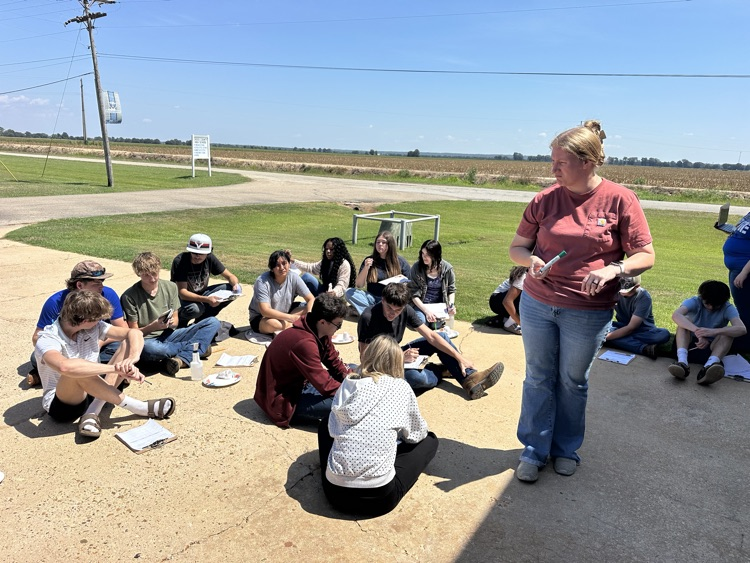 students outside
