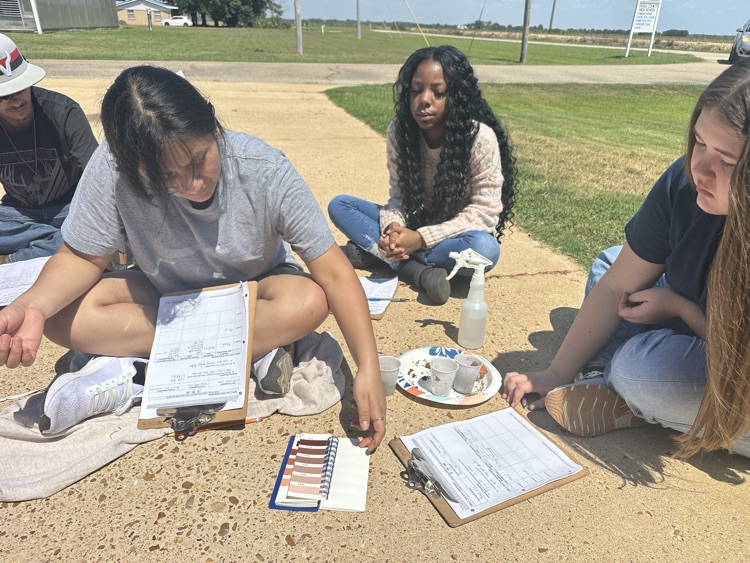 students with plants