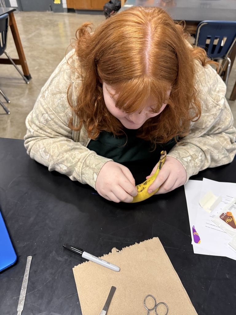 Student with banana