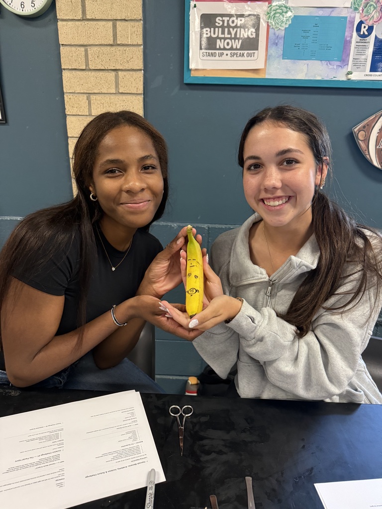 Student with banana