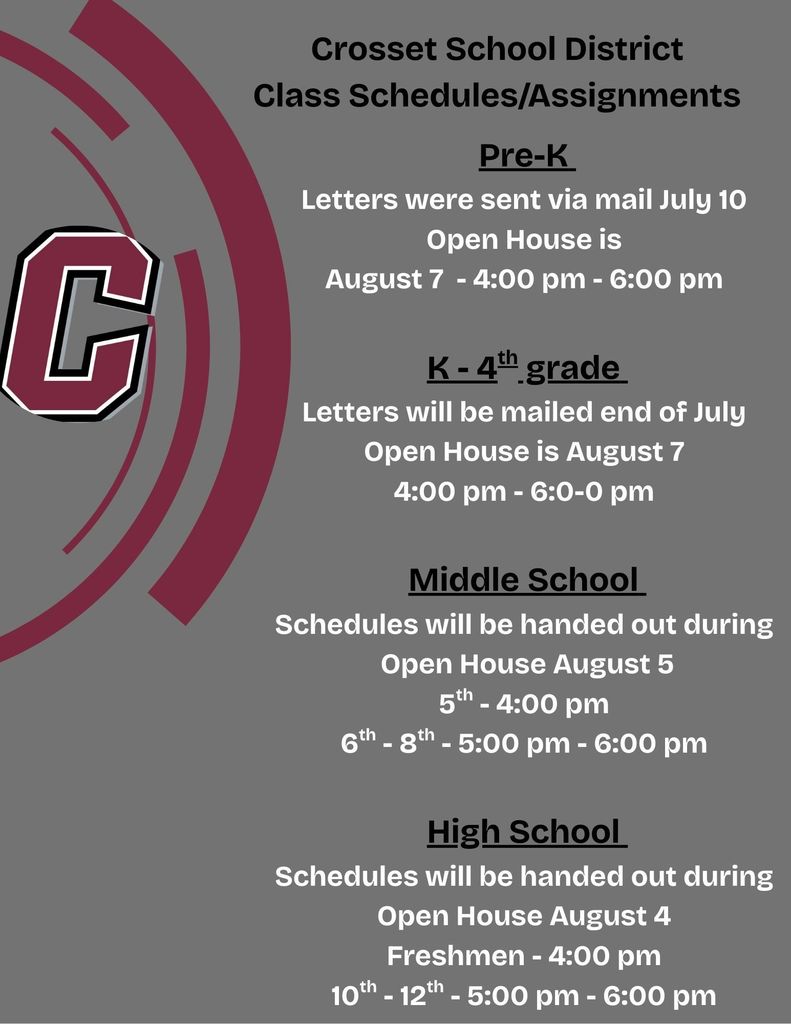 class schedules and assignments