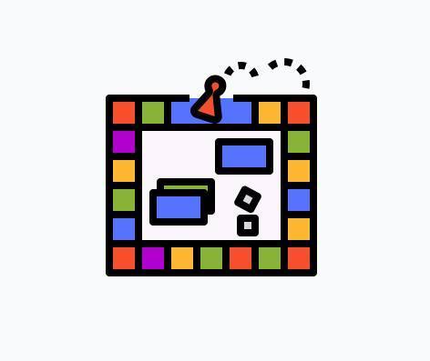 A colorful puzzle piece.