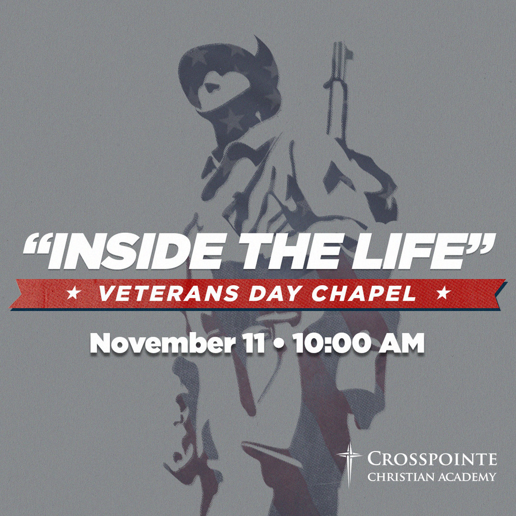 Veterans Day flyer with soldier