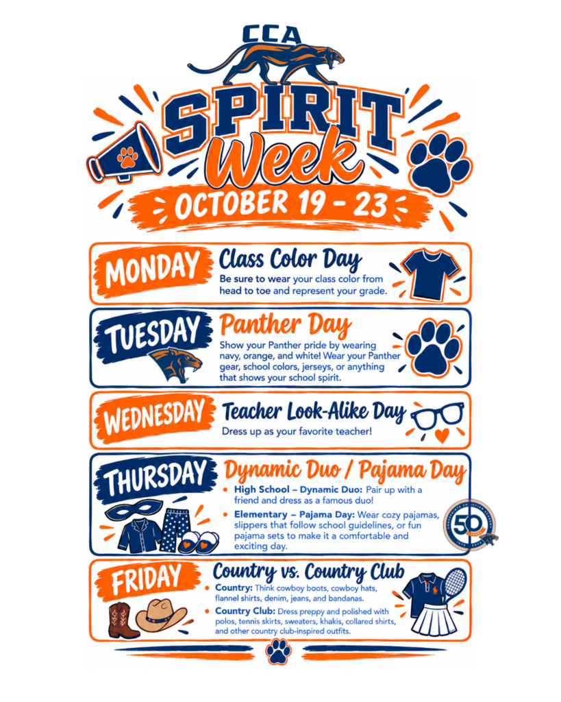 Spirit week theme days