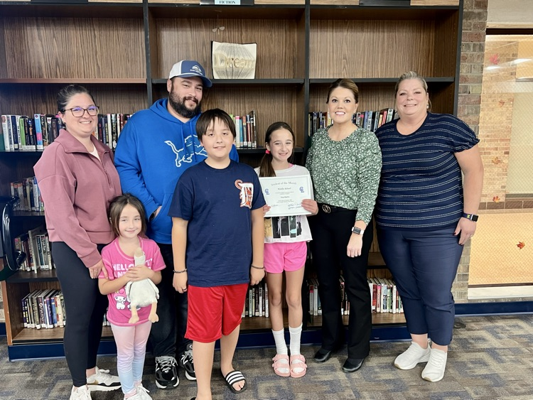 Middle School student of the month