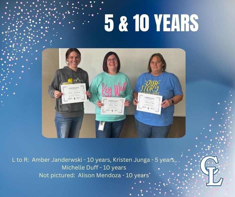 5 & 10 years of service