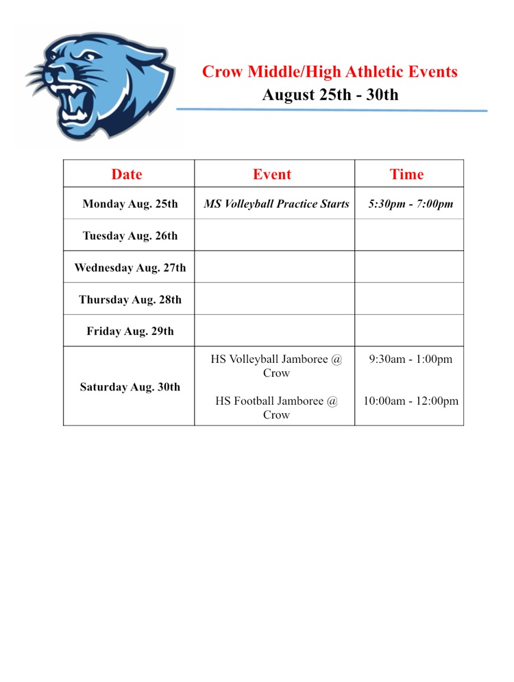 weekly Calendar