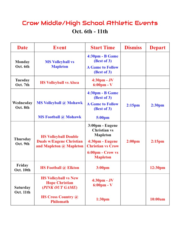 weekly calendar