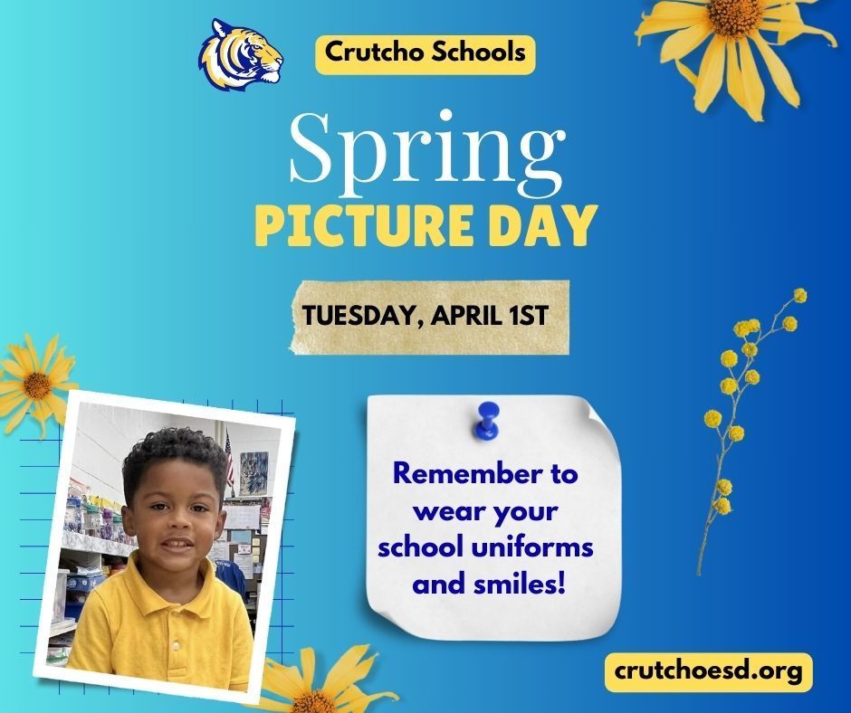 Spring Picture Day is next week on April 1st. Catch these wonderful years of your child. You'll be glad you did.
