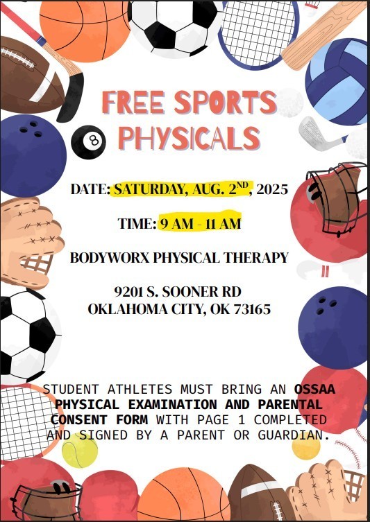 Free Sports Physicals August 2, 2025 at BodyWorx