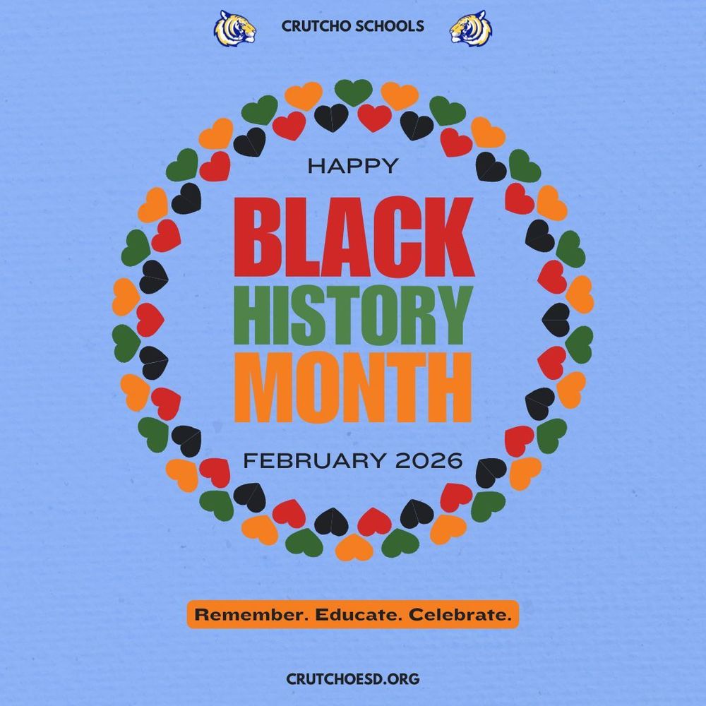Crutcho Schools celebrates Black History Month. Learn more about Black history month at: https://kids.nationalgeographic.com/science/article/black-inventors-and-pioneers-of-science