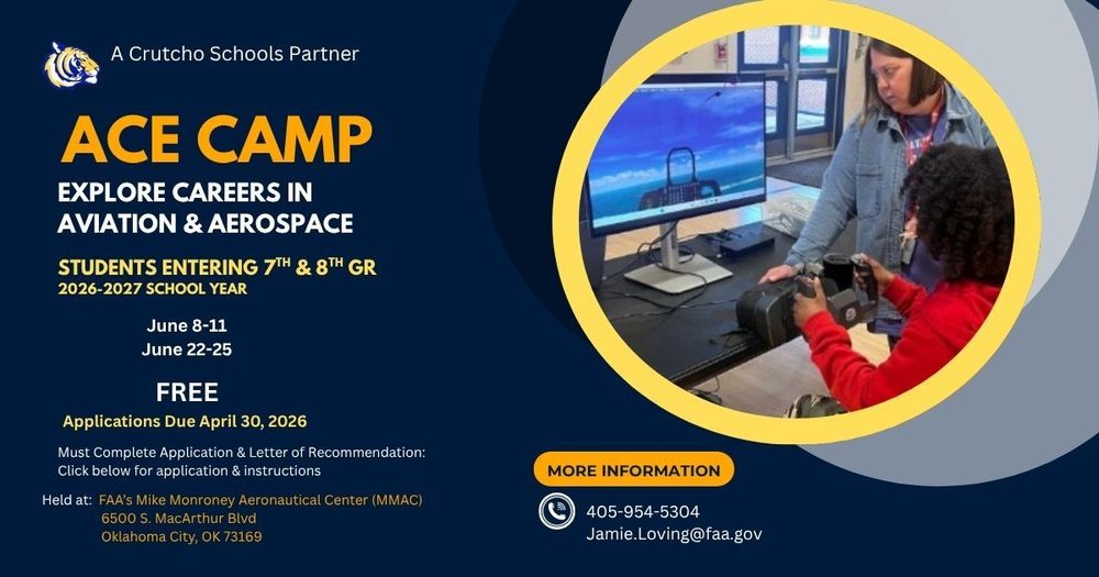 Hey kids, if you are entering 7th or 8th grade next year and like flying and outer space, make sure to apply for the FREE 3-day summer camp. Applications are due April 30th. Click here to apply: