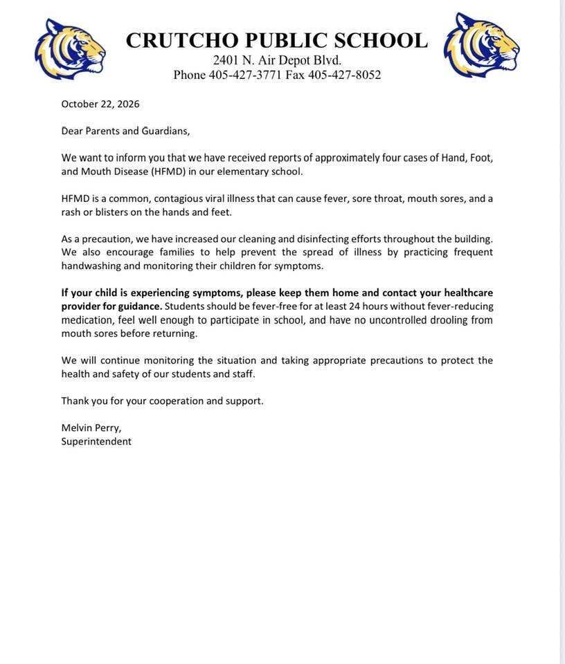 A message from Superintendent Perry. Please see attached.