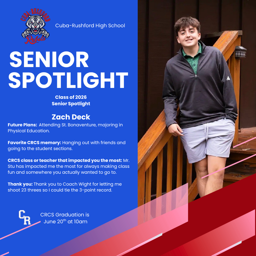 Senior Spotlight Zach Deck