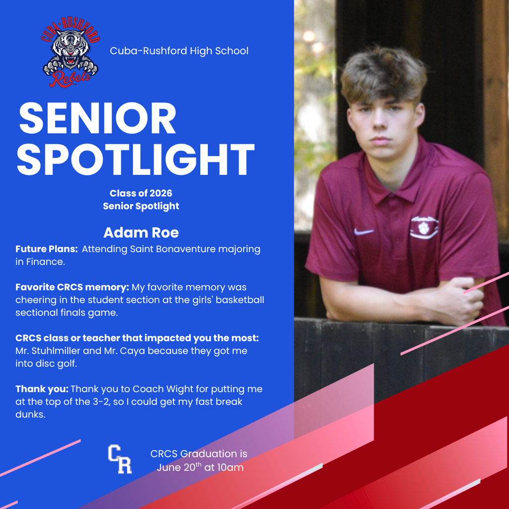 Senior Spotlight Adam Roe