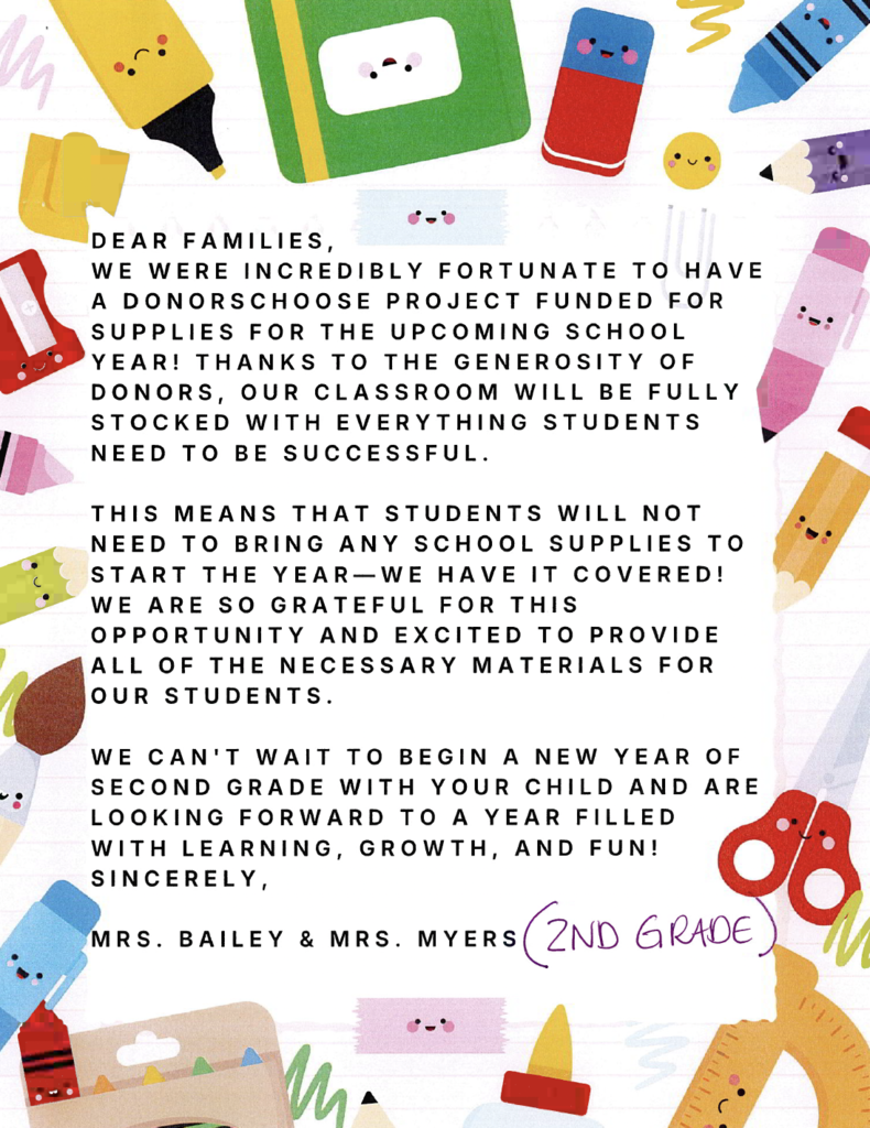 CRE Prek-2 Supply Lists