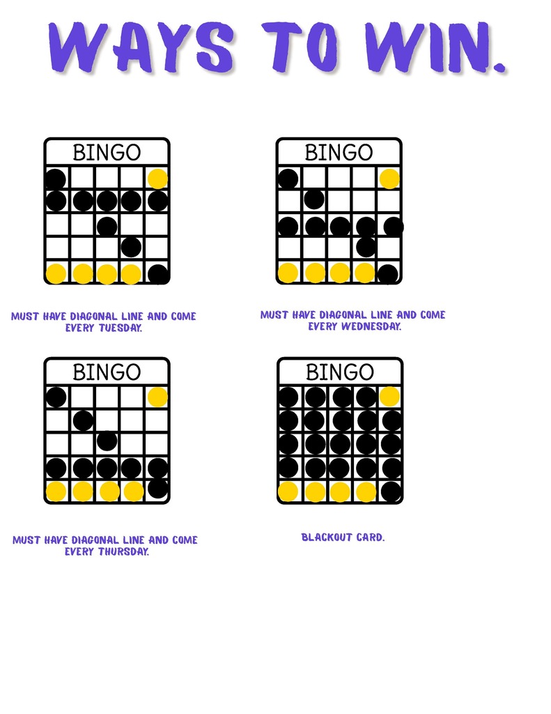 Attendance Bingo Challenge Flyer