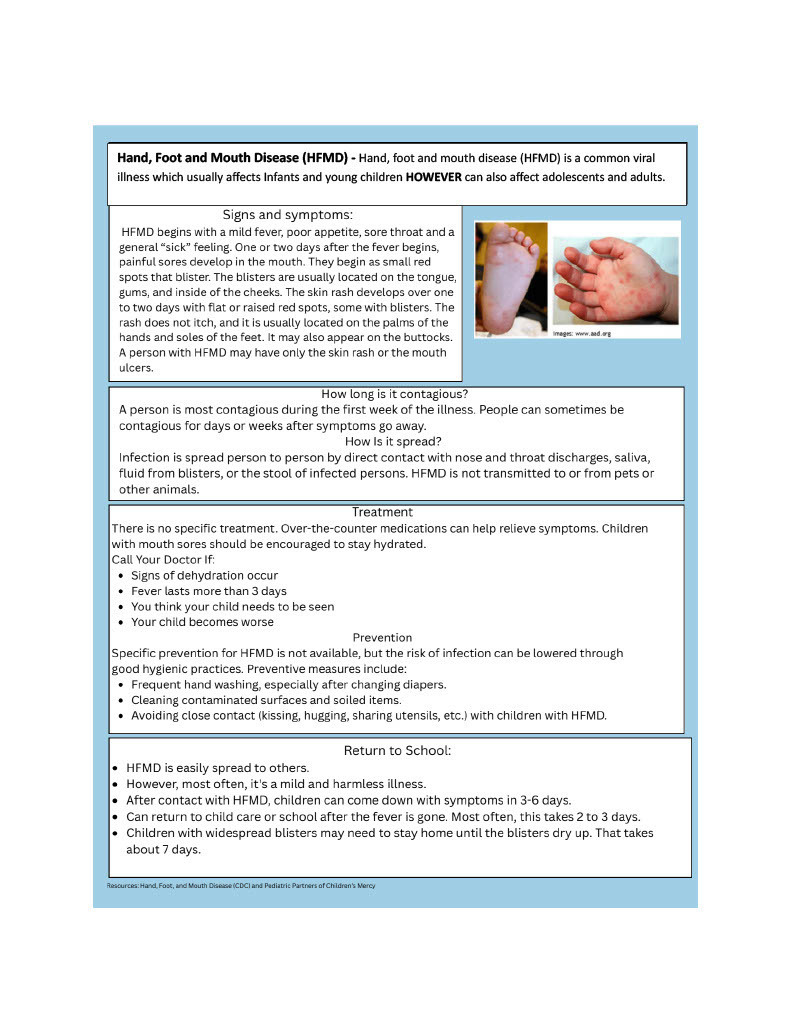 Hand Food and Mouth Flyer