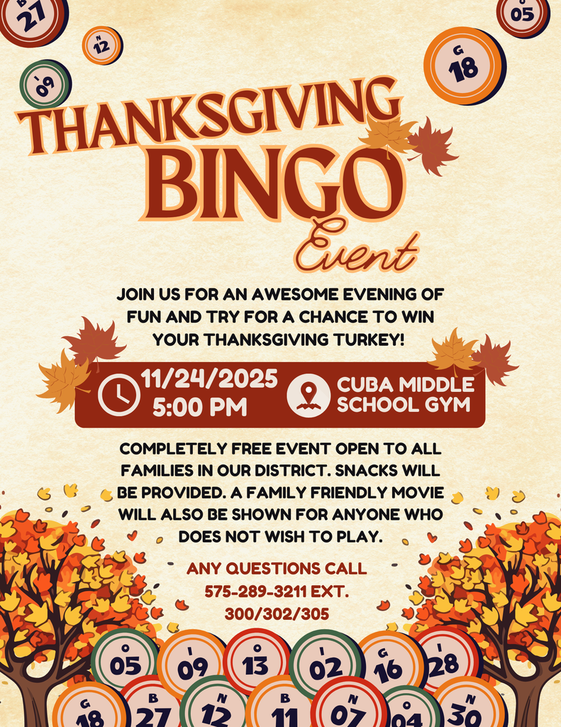 Thanksgiving Bingo Night Flyer