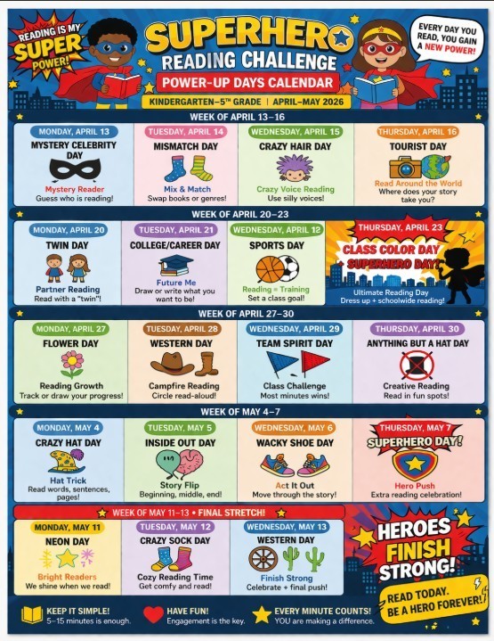 Superhero Reading Challenge