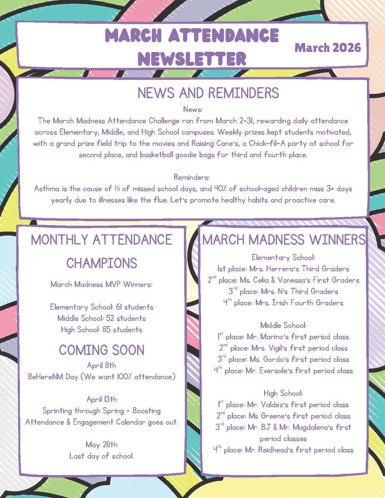 March Attendance Newsletter