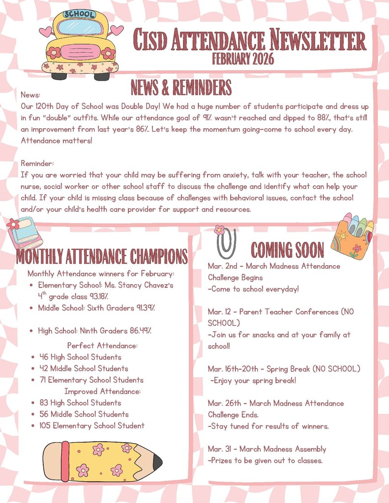 February Attendance Newsletter