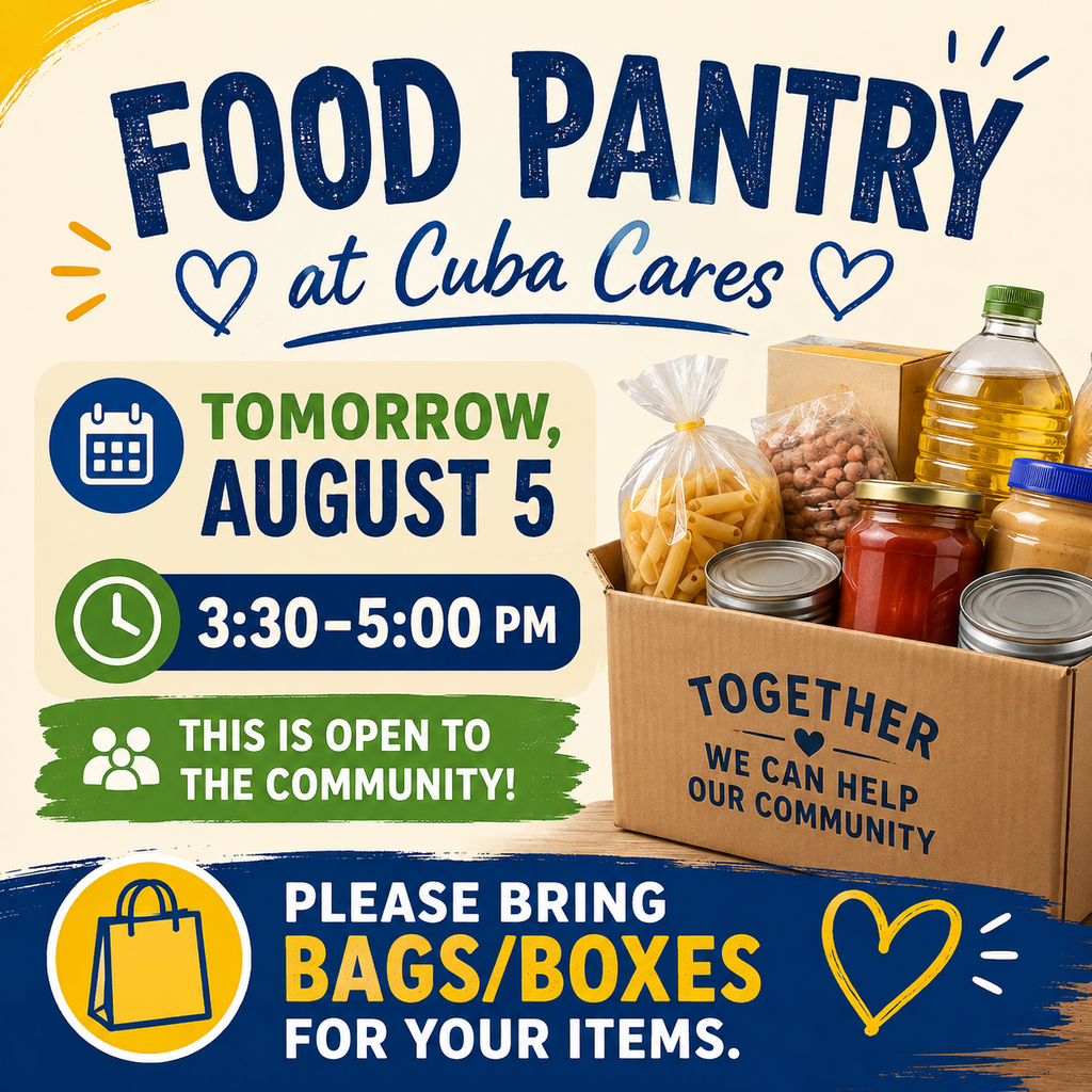 Cuba Cares Food Pantry Flyer