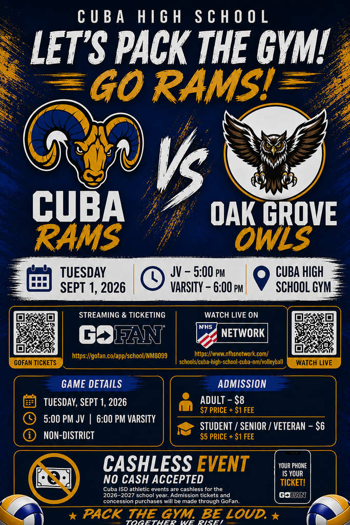 Come support the HSVB team vs. Oak Grove Classical Academy tomorrow, Tues. 9/1/26 (JV-5:00 / Varsity-6:00pm)