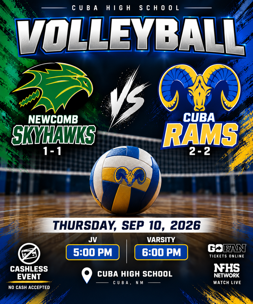 Come support the HSVB team vs. Newcomb HS tomorrow, Thursday 9/10/26 (JV-5:00 / Varsity-6:00pm)