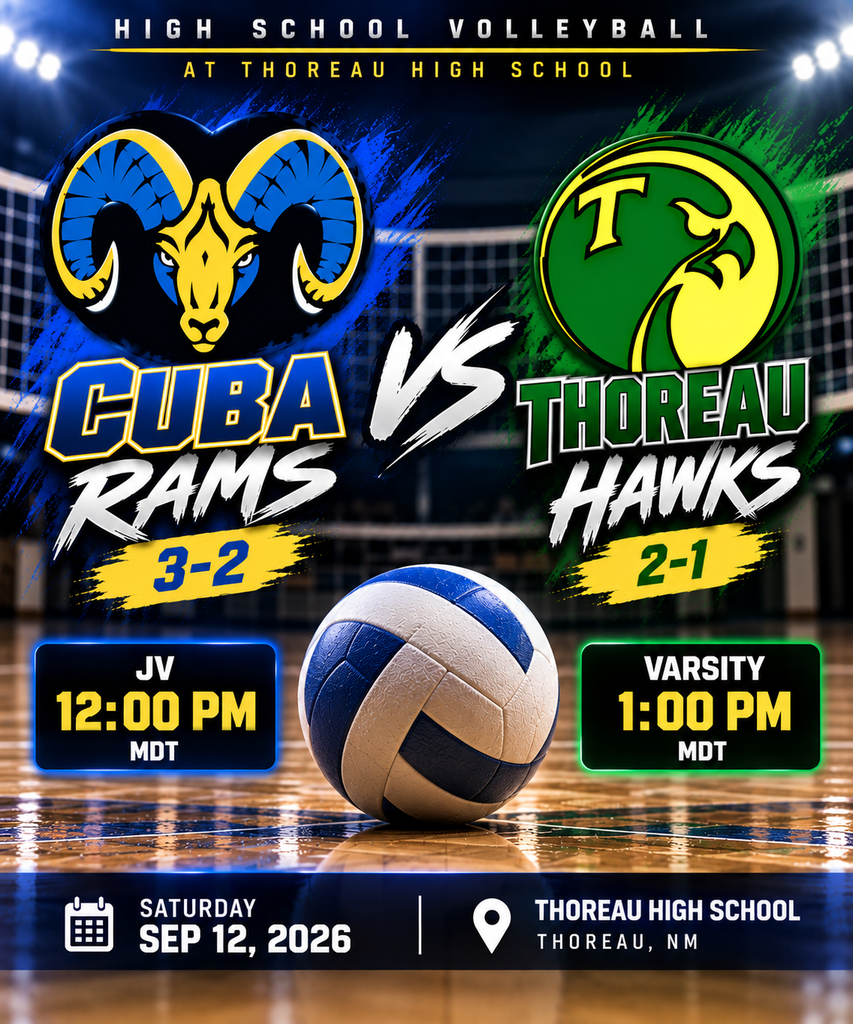 Go support the HSVB team @ Thoreau HS tomorrow, Sat. 9/12/26 JV-12:00pm Varsity-1:00pm