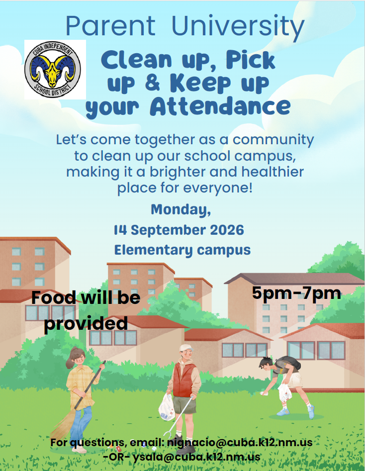 Parent University Clean Up Event