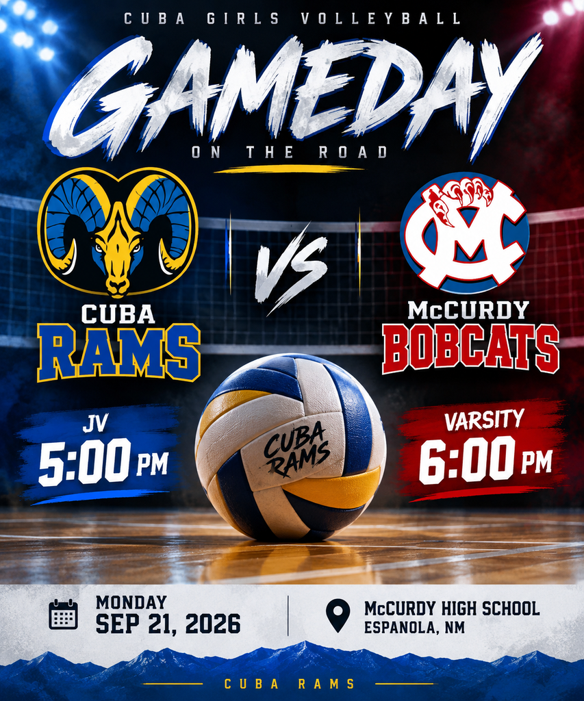 Go support the HSVB teams at McCurdy today, Mon. 9/21/26 (JV-5:00 / Varsity-6:00pm) GoFan Link: https://gofan.co/event/6909844?schoolId=NM8099