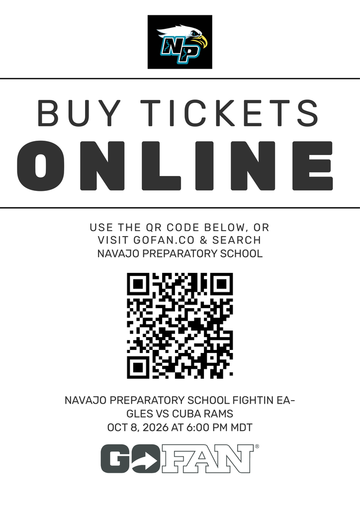 Go support the HSFB team @ Navajo Prep tonight, Thur. 10/8/26-6:00pm Kickoff!