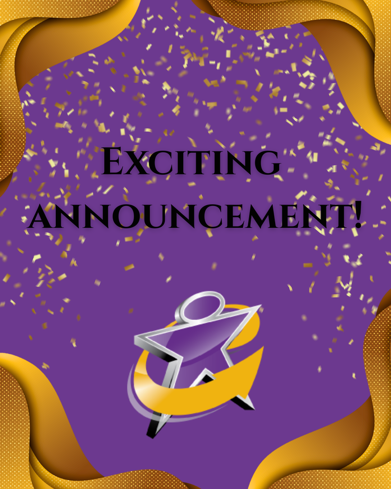 graphic that says exciting announcement