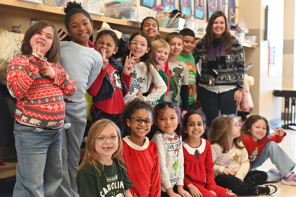 students at Jones in holiday spirit wear