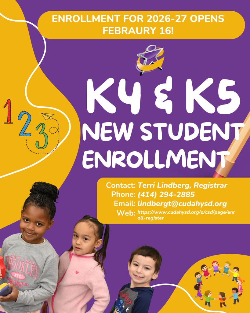 flyer for K4 & K5 new student enrollment