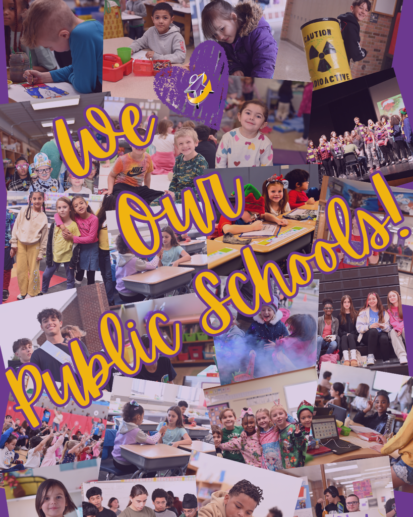 picture college of students for with the caption we love our public schools