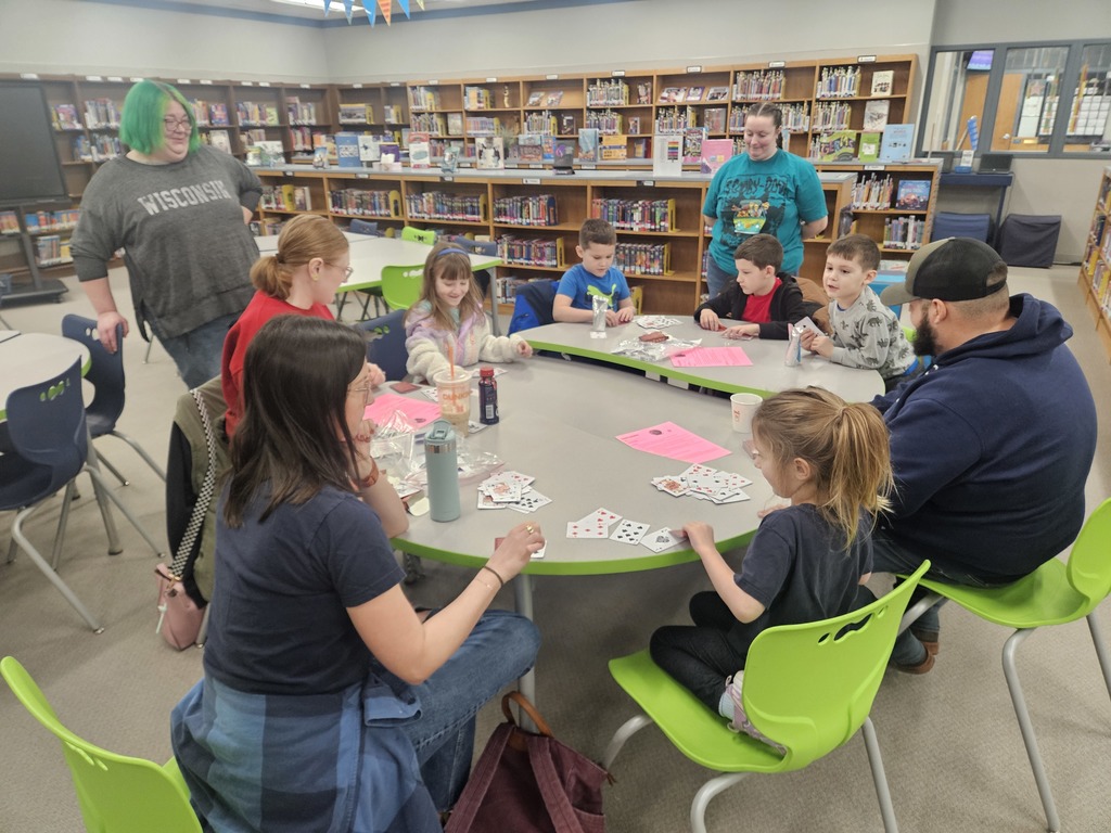 picture of students and their families playing math games
