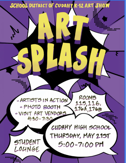 graphic of the art splash flyer