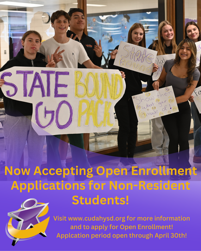 picture of high school students on a open enrollment flyer