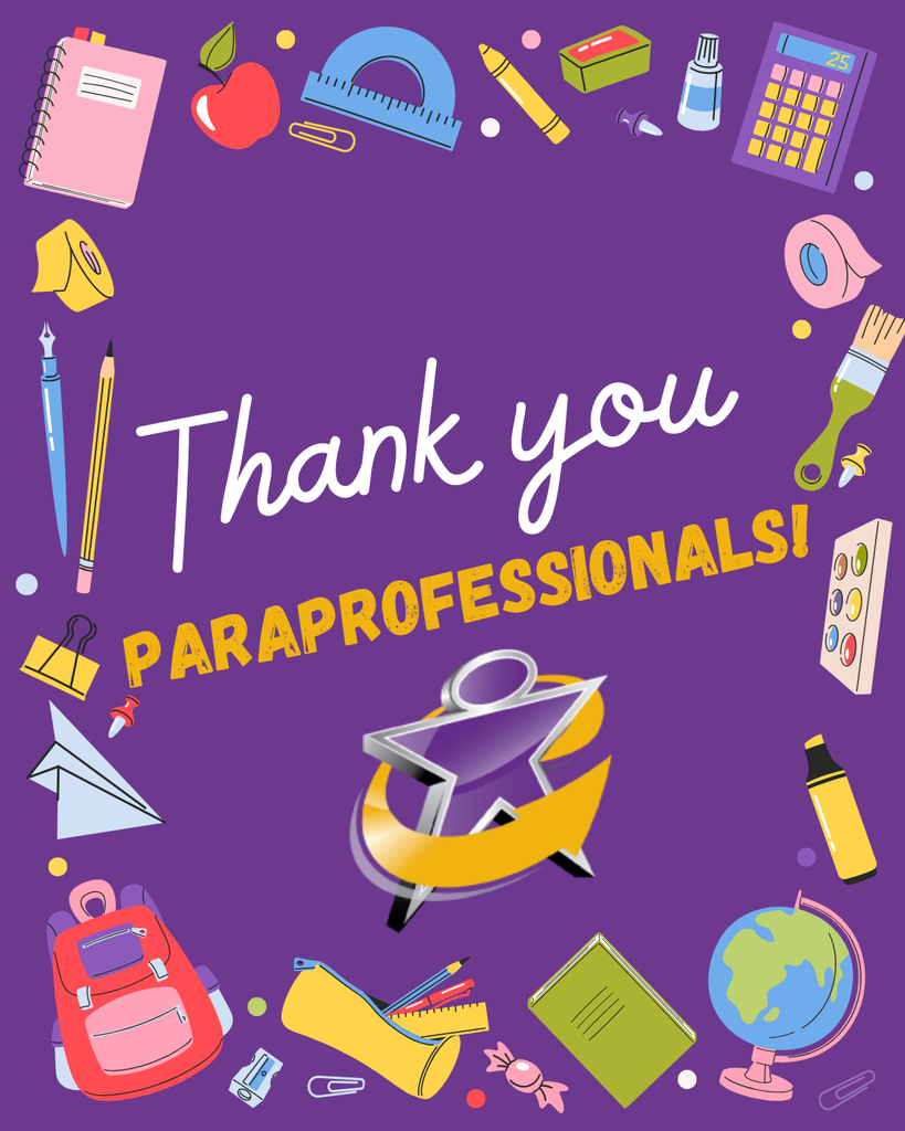 graphic that says Thank you Paraprofessionals