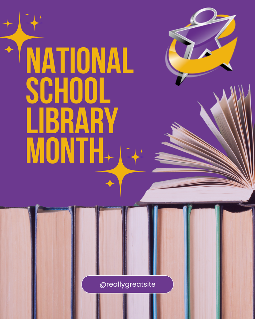 graphic celebrating national school library month