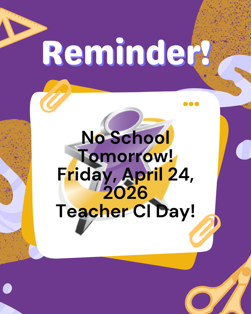 graphic of a no school reminder