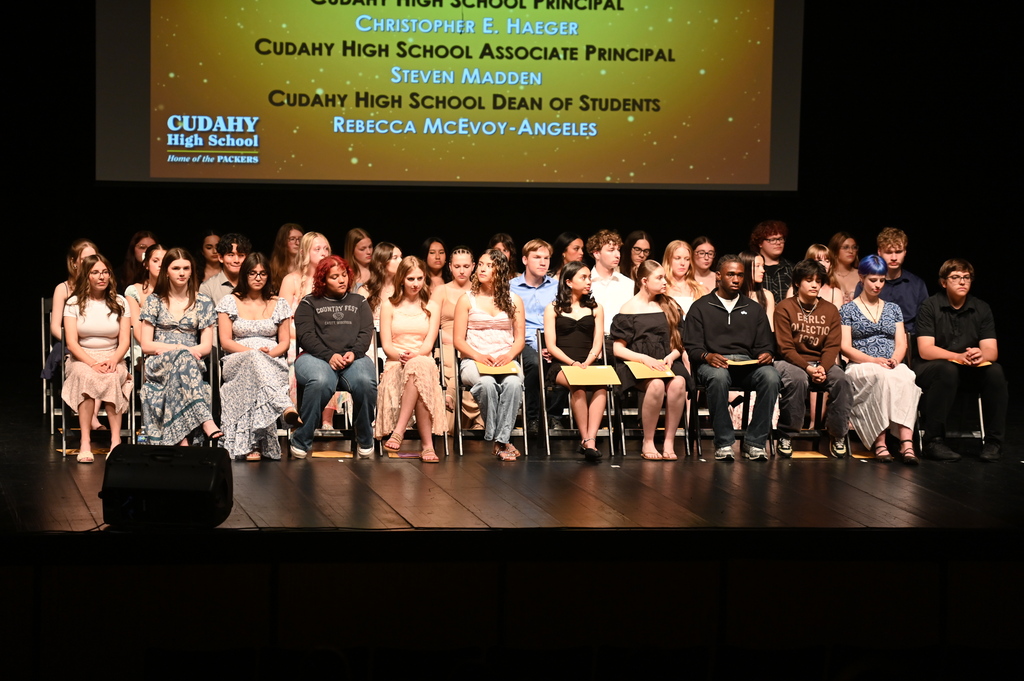 picture of high school seniors at the senior recognition night