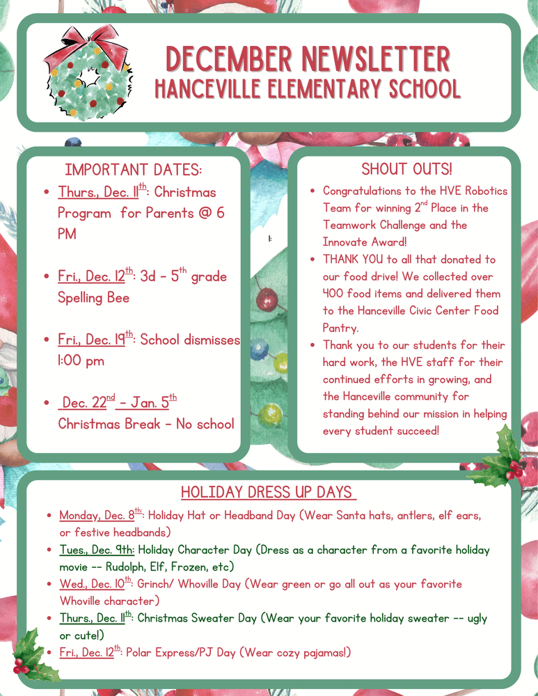 Dec Newsletter